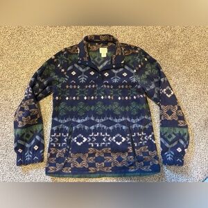 Telluride Clothing Co. Fleece Long Sleeve 1/4 Button Jacket Size S W/ Pockets